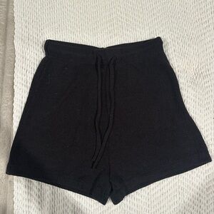 H&M High Waist Black Knit Shorts